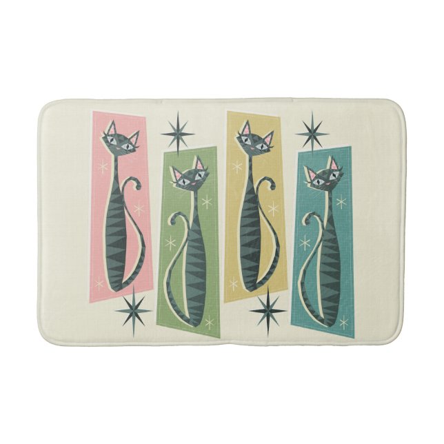 Tapete De Banheiro Tabelas de Retrô ©studioxtine (Frente)