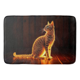 Tapete De Banheiro Tabuleiro de luz quente animal brilhando aura