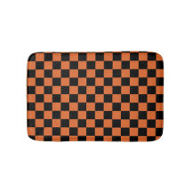 Tabuleiro de xadrez de Halloween preto e laranja