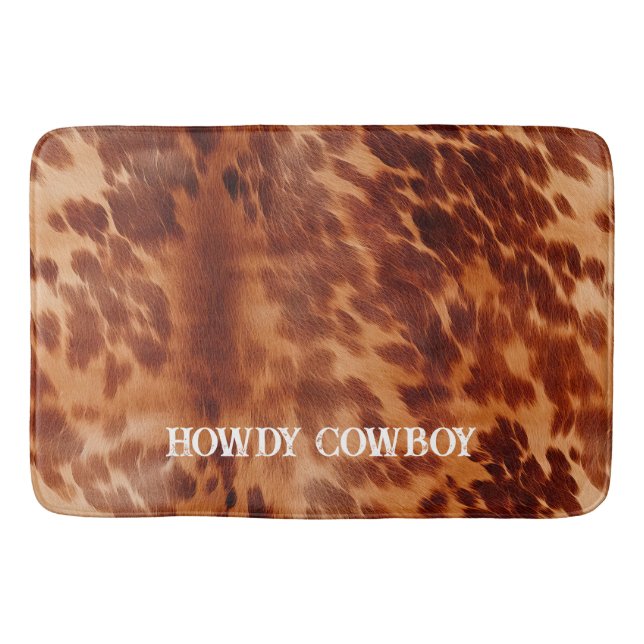 Tapete De Banheiro Tan Brown Cowhide (Frente)