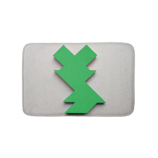 Tapete De Banheiro Tangram do sapo verde
