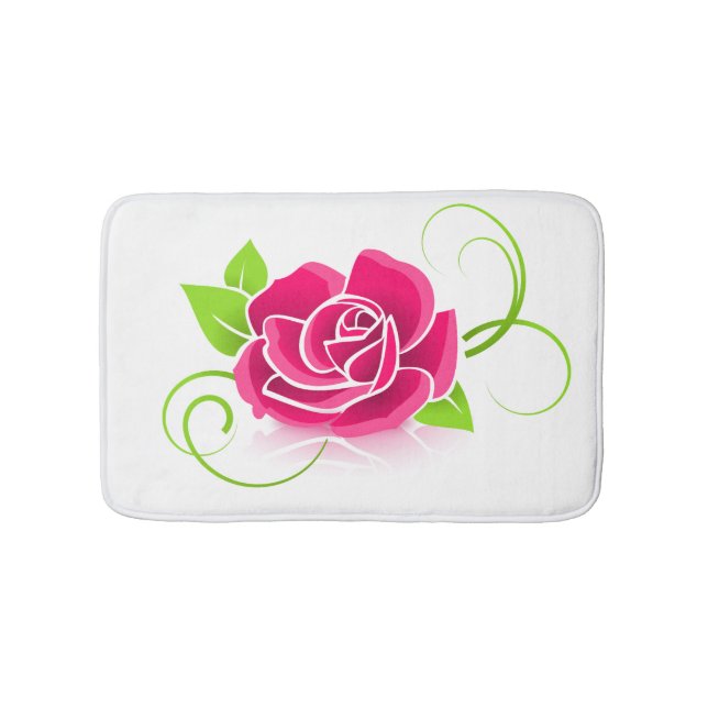 Tapete De Banheiro Tapis de bain motif rosa (frente)