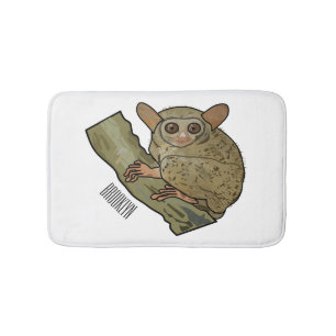 Tapete De Banheiro Tarsier cartoon illustration
