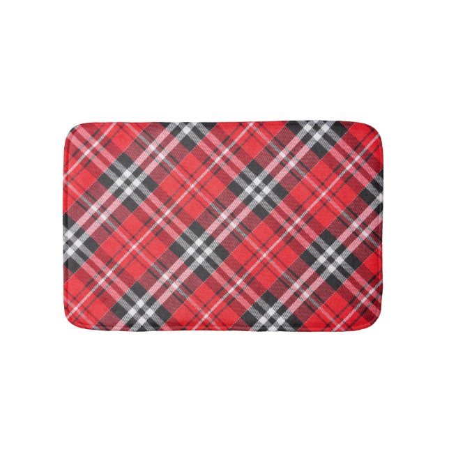 Tapete De Banheiro Tartan Cloth Pattern Top View (frente)