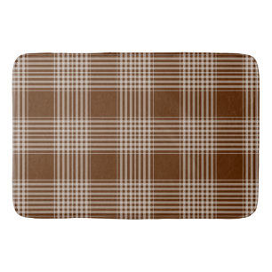 Tapete De Banheiro Tartan Patteran Tecido Grande Bath Mat
