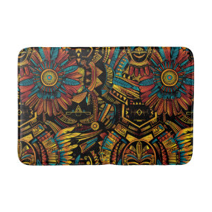 Tapete De Banheiro Teal "Aztec Dream" Plush Bath Mat