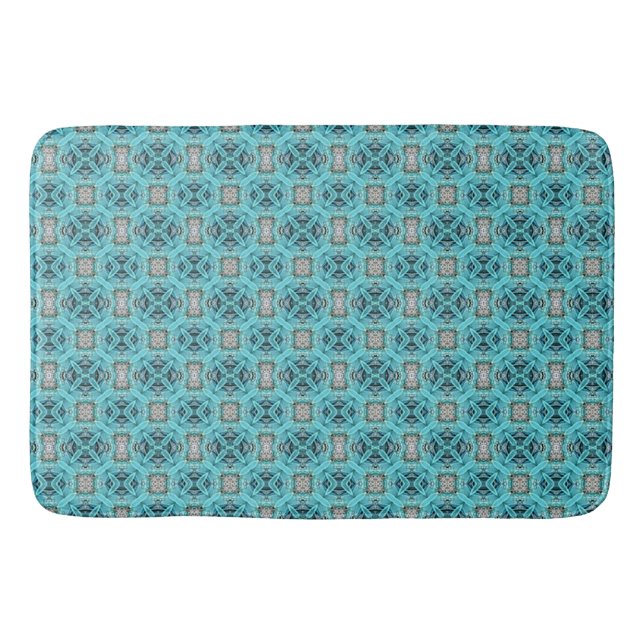 Tapete De Banheiro Teal e Travesseiro decorativo (Frente)