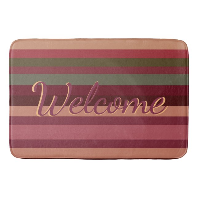 Tapete De Banheiro Teal Green E Burgundy (Frente)