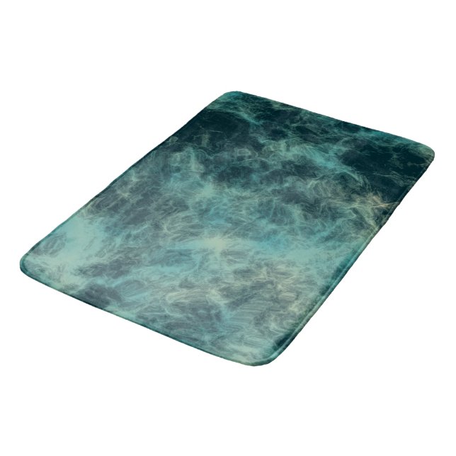 Tapete De Banheiro Teal Marble Abstrato (Angulado)