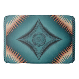 Tapete De Banheiro Teal Navajo Peach Sunburst