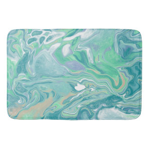 Tapete De Banheiro Teal Verde Azul Marble Fluid Art