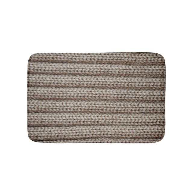Tapete De Banheiro Tecido simples, textura castanha. (frente)