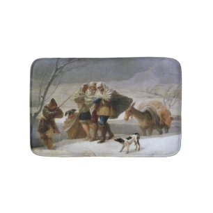 Tapete De Banheiro Tempestade de neve no inverno (por Francisco Goya)