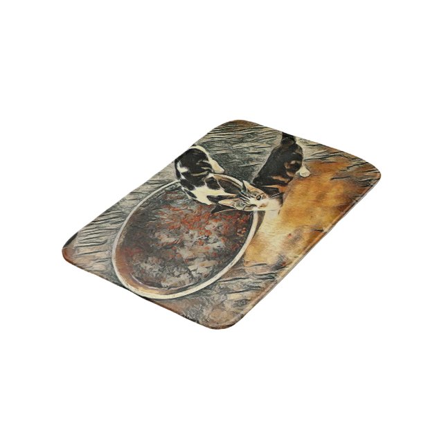 Tapete De Banheiro Tempo de Alimentação! (Angulado)