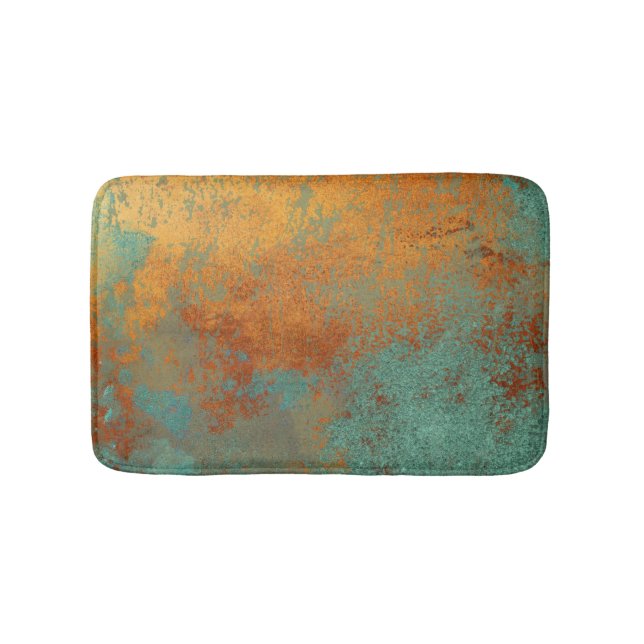 Tapete De Banheiro Tendy Rich Copper Patina Metálico (frente)