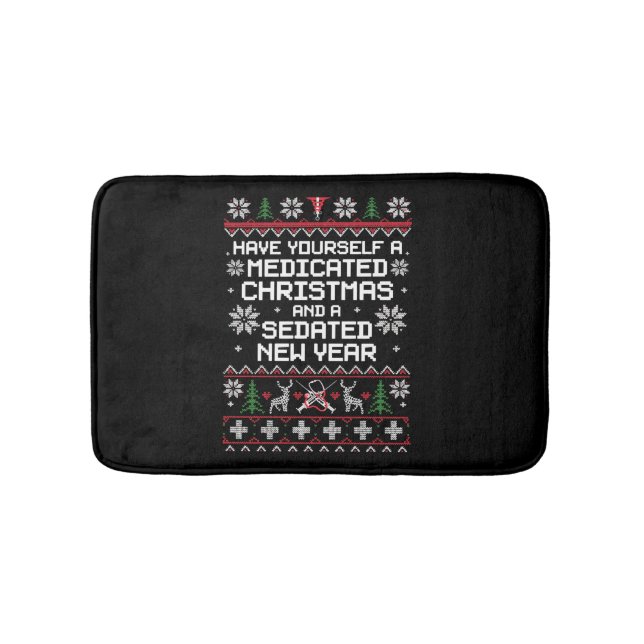 Tapete De Banheiro Tenha Um Natal Medicado E Um Sedado (frente)