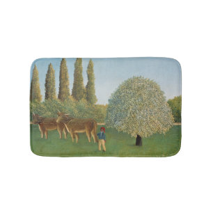 Tapete De Banheiro Terra de pastagem (O Pasto), Henri Rousseau, 1910