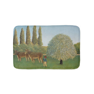 Tapete De Banheiro Terra de pastagem (O Pasto), Henri Rousseau, 1910