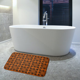 Tapete De Banheiro Terracotta Black Ancient Grego Meander Patterno