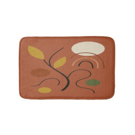 Tapete De Banheiro Terracotta Golden Leaves Contemporary Design 