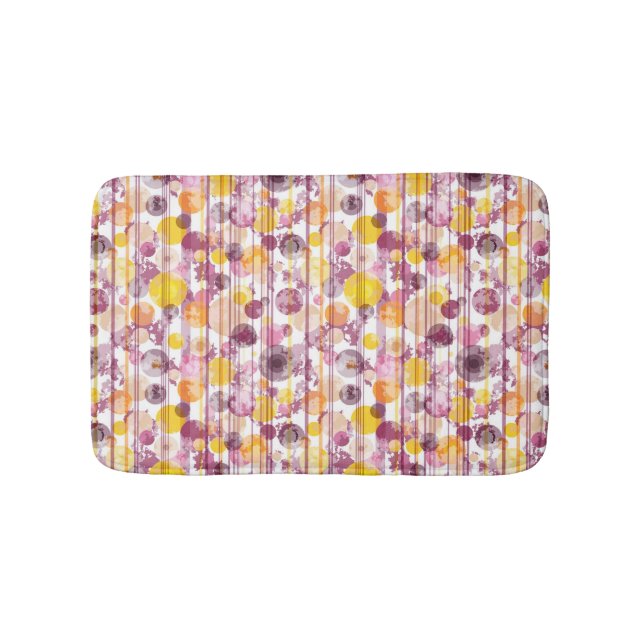 Tapete De Banheiro Teste padrão branco listrado manchado (frente)