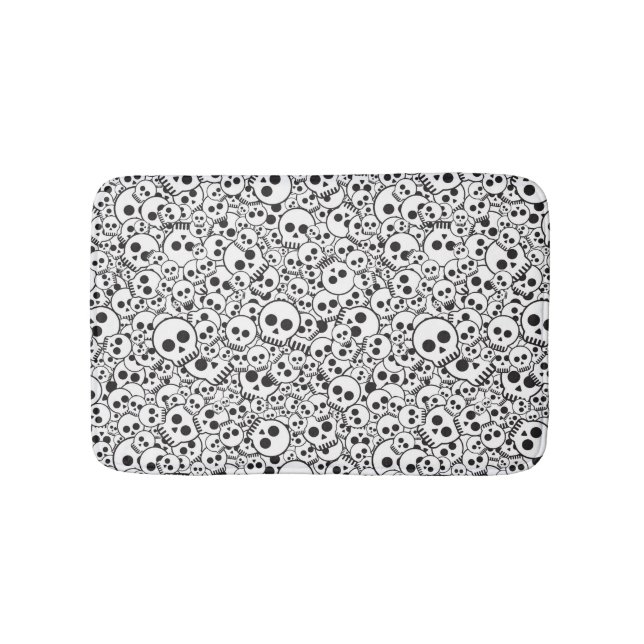 Tapete De Banheiro Teste padrão com crânios (frente)