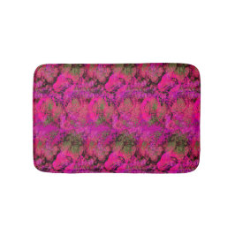 Tapete De Banheiro Teste padrão cor-de-rosa vibrante da folha