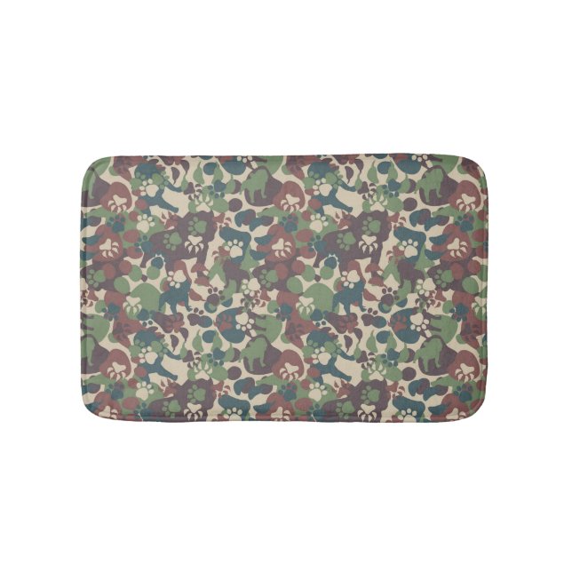 Tapete De Banheiro Teste padrão da camuflagem do cão (frente)