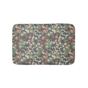 Tapete De Banheiro Teste padrão da camuflagem do cão