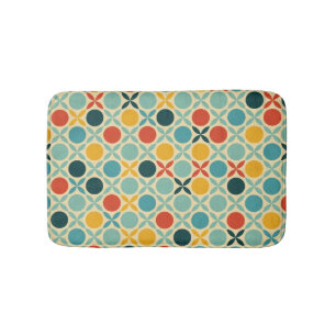 Tapete De Banheiro Teste padrão decorativo retro colorido
