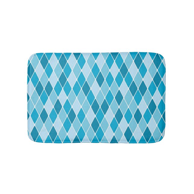 Tapete De Banheiro Teste padrão do inverno do Harlequin (frente)