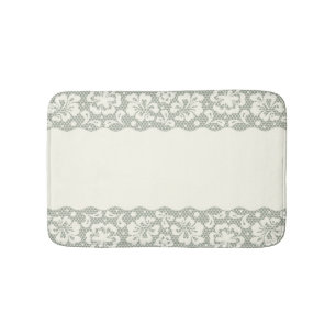 Tapete De Banheiro Teste padrão do laço, vintage 5 da flor