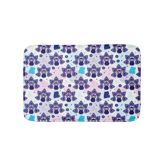 Tapete De Banheiro teste padrão exótico do pavão de india (frente)