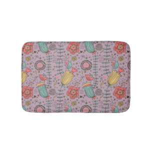 Tapete De Banheiro Teste padrão floral à moda com flores