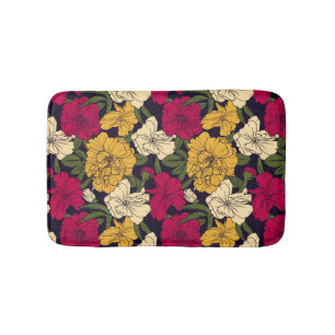 Tapete De Banheiro Teste padrão floral elegante