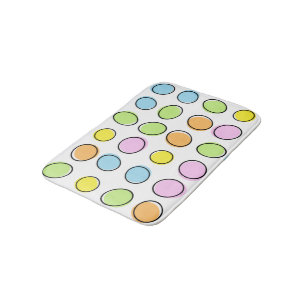 Tapete De Banheiro Teste padrão retro Pastel colorido elegante dos