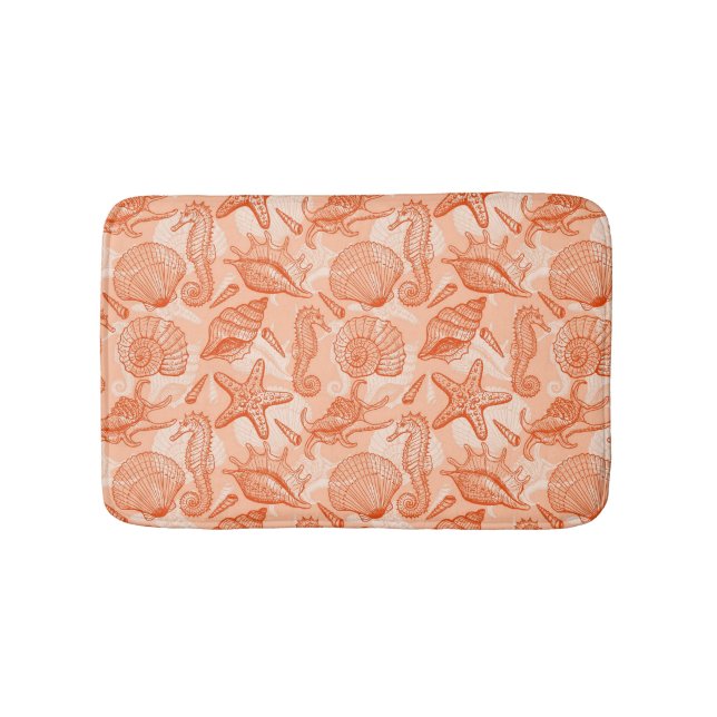 Tapete De Banheiro Teste padrão tirado mão do mar (frente)