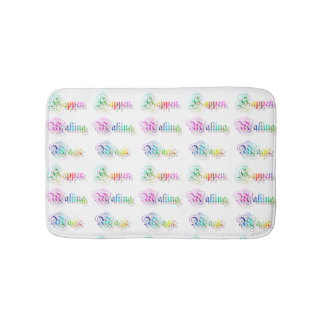 Tapete De Banheiro Texto decorativo do arco-íris