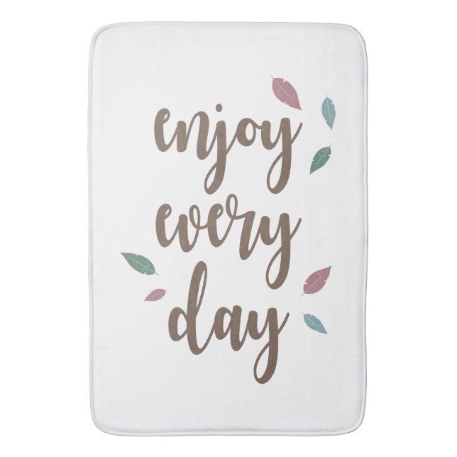 Tapete De Banheiro Texto inspirador da folha de citação de motivação (Frente Vertical)