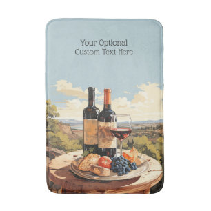 Tapete De Banheiro Texto Personalizado do Vinho