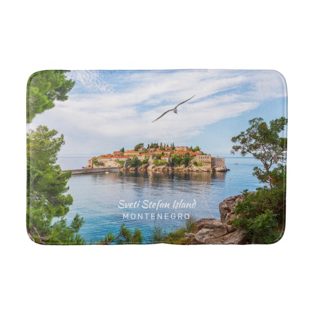 Tapete De Banheiro Texto Personalizado Montenegro (Frente)