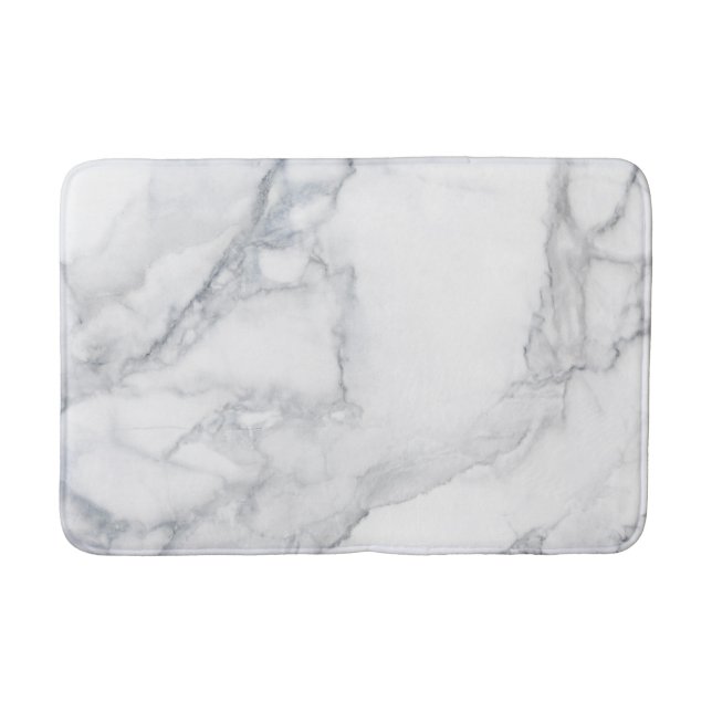 Tapete De Banheiro Textura branca de mármore (Frente)
