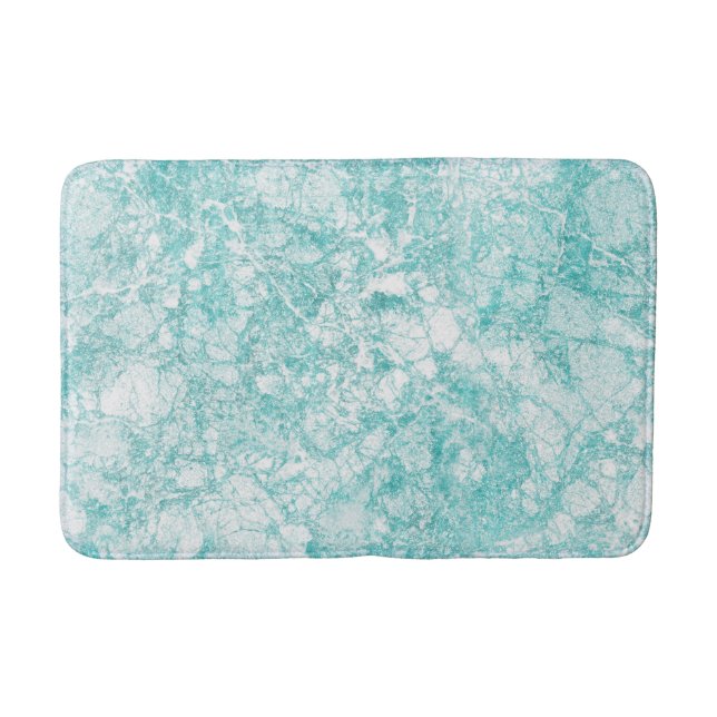 Tapete De Banheiro Textura de Mint Blue & White Marble (Frente)