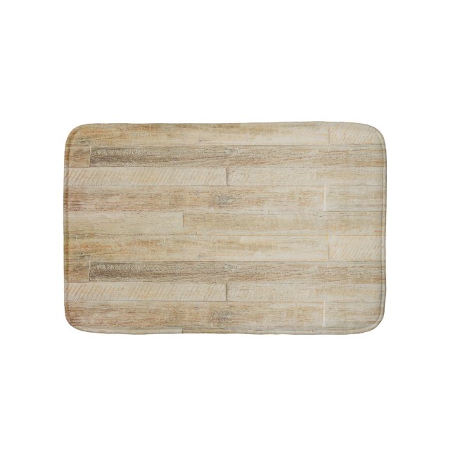 Tapete De Banheiro Textura de pavimentos de Madeira Vestida desbotada (frente)