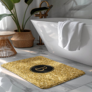 Tapete De Banheiro Textura Dourado moderna do brilho com monograma