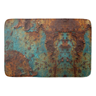 Tapete De Banheiro Textura Industrial de Aço Enferrujado Vintage