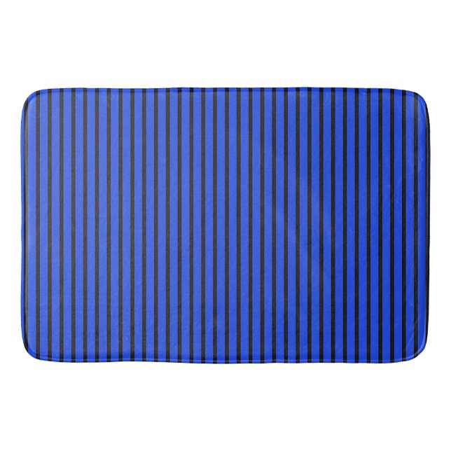 Tapete De Banheiro textura listrada azul (Frente)