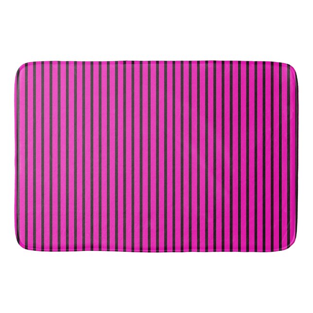Tapete De Banheiro textura listrada rosa (Frente)
