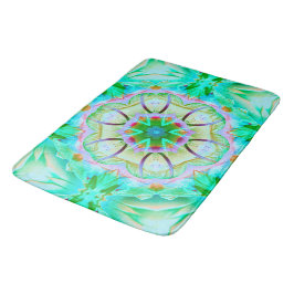 Tapete De Banheiro Textura verde-clara acinzentada, caleidoscópio com