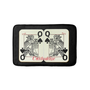 Tapete De Banheiro Thunder_Cove Black Queen of Spades Card